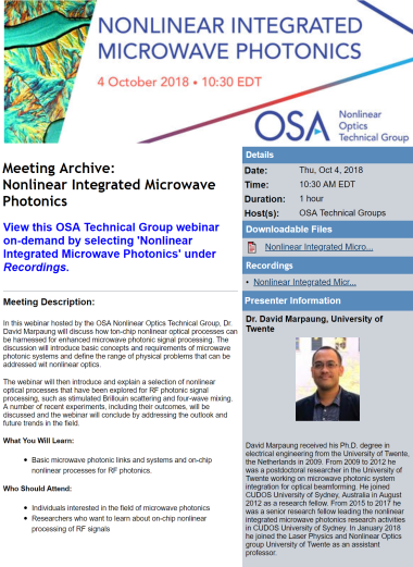 Webinar announcement David Marpaung